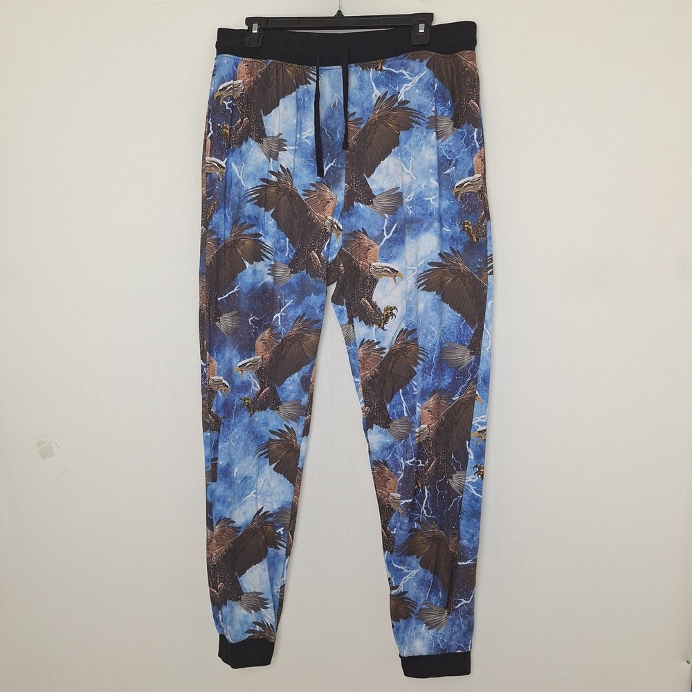 Y2K Top Drawer Eagle Lightning Bolts Joggers Large Mens Novelty Lounge Pants‎